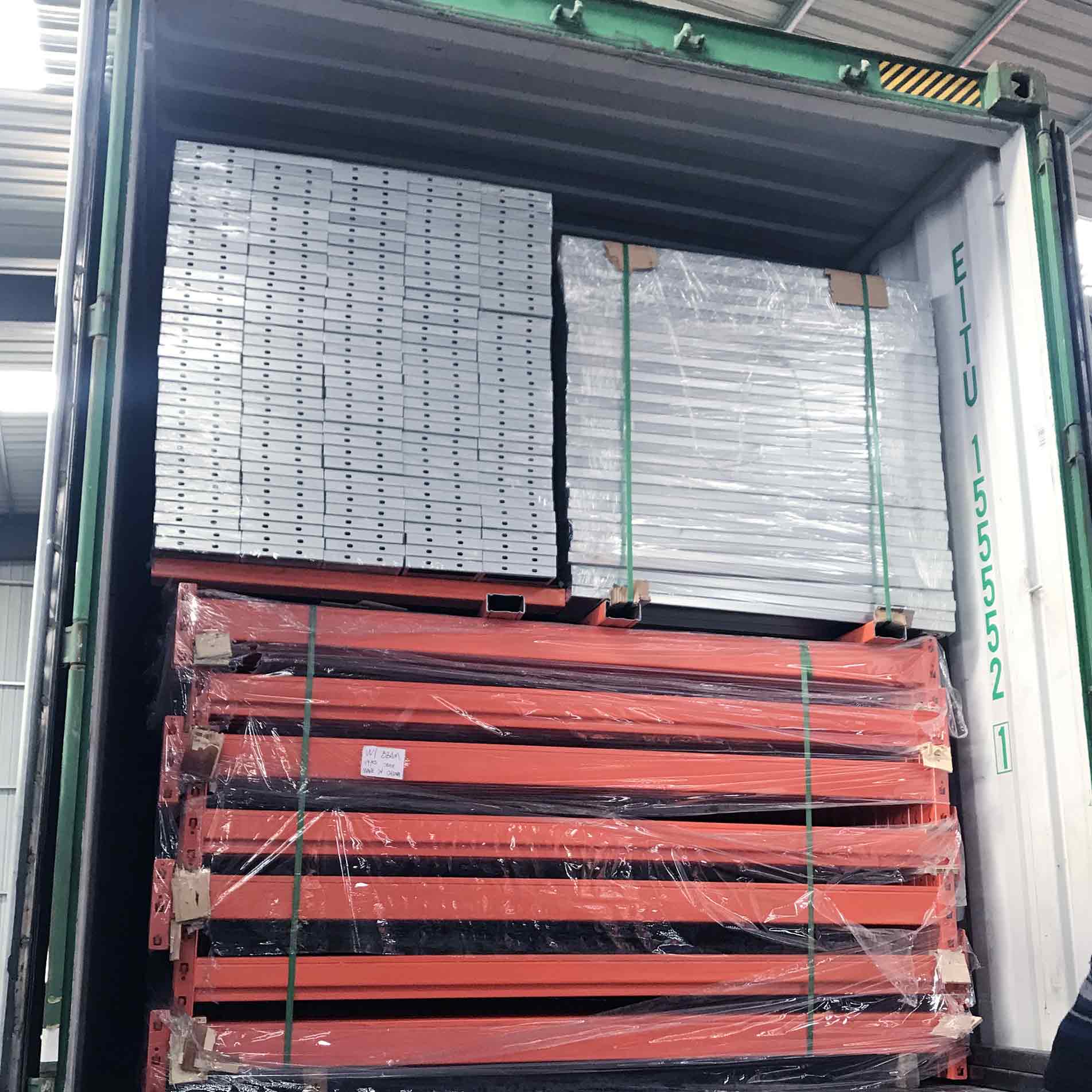 Palete de aço reforçado para armazém, armazenamento e transporte.